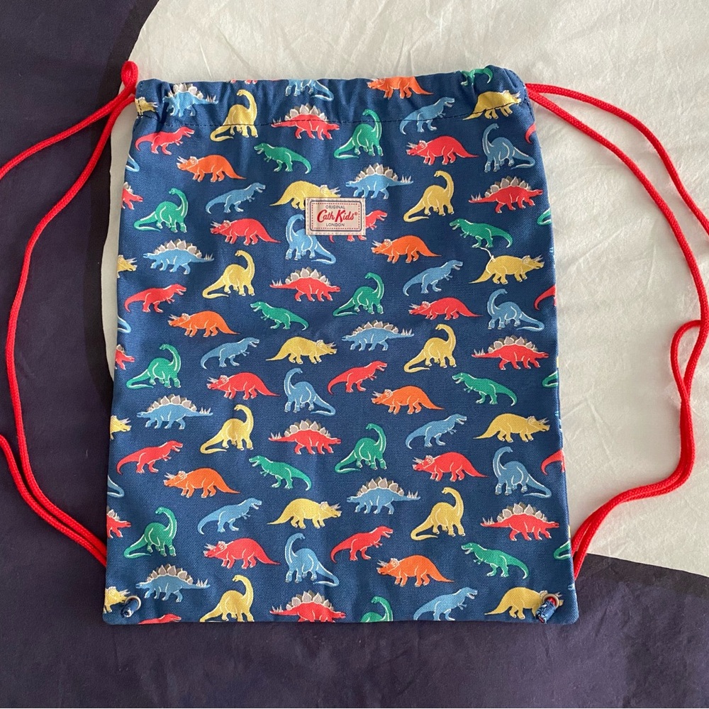 Cath Kidston Dinosaur Print Kids Drawstring Bag New